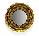 Настінне дзеркало з широкою рамою з металу d60 см, фото 10