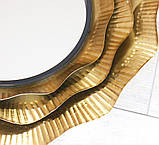 Настінне дзеркало з широкою рамою з металу d60 см, фото 9