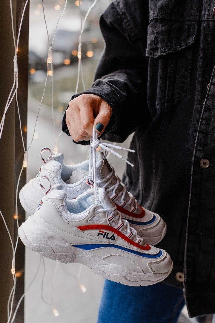 Fila ray hotsell white red