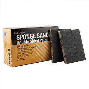 Абразивні блоки 2-х сторонні INDASA Abrasive Sponge Wood 98 * 122 * 13мм (P60 - P220), упаковка - 10 шт., фото 2