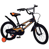 Велосипед дитячий 2-колір.14" Like2bike Rider, чорний, рама сталь, з дзвінком, ручне гальмо