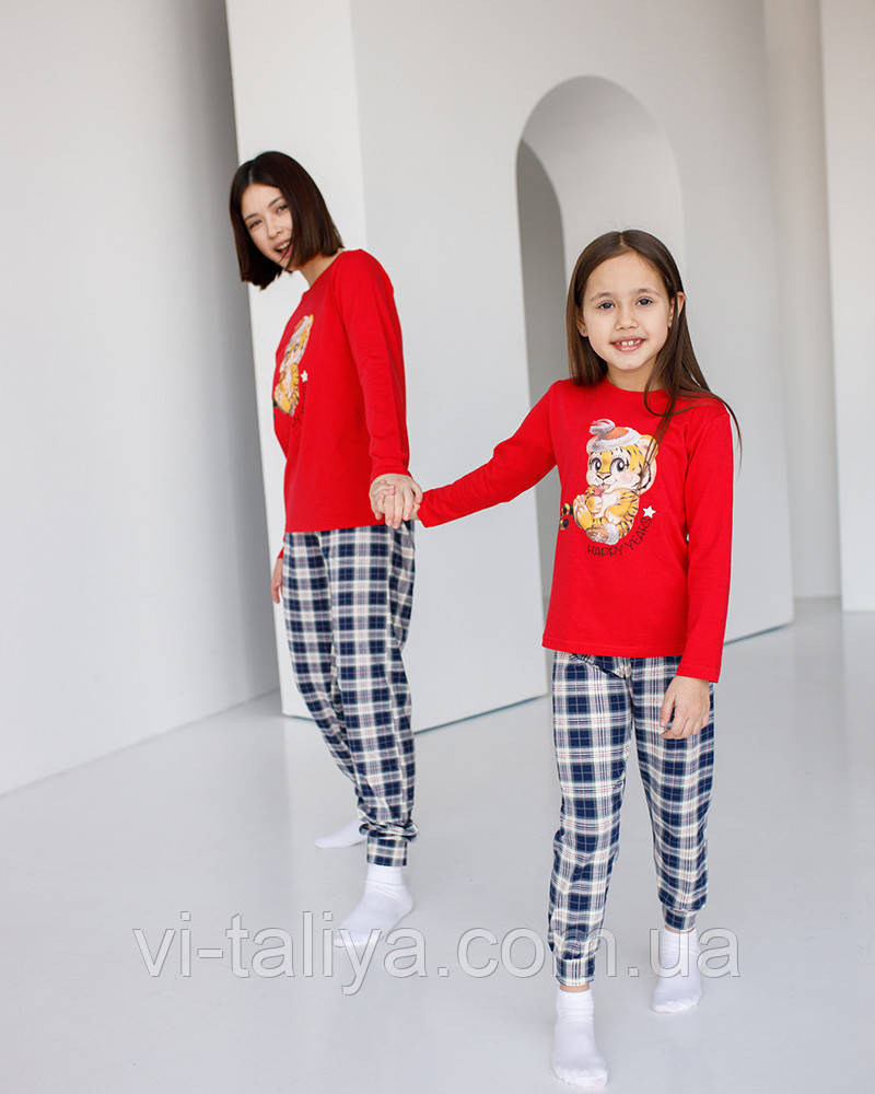 Піжама для дівчаток із тигренком Nicoletta 85379, фото 1