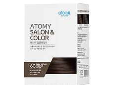 Atomy Salon and Color. Фарба для волосся Атомі. Колір: 6G Темно-коричневий. Atomy Kolmar. Південна Корея
