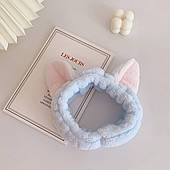 Пов'язка на голову з вушками блакитна, FS-1040,1