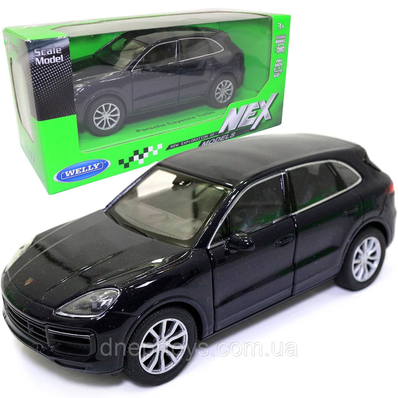 Іграшкова машинка металева Porsche Cayenne Turbo Welly Nex Порш Кайєн синій 15*5*6 см см (39895W)