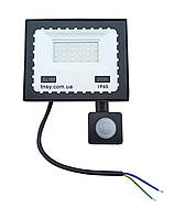 Прожектор LED 20W ULTRA Slim 220 V 1800 Lm 6500 K IP65 з датчиком руху TNSy