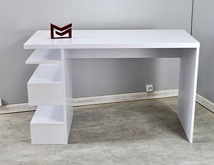 Письмовий стіл Плутон MS 106 з полицями замість тумби білий
