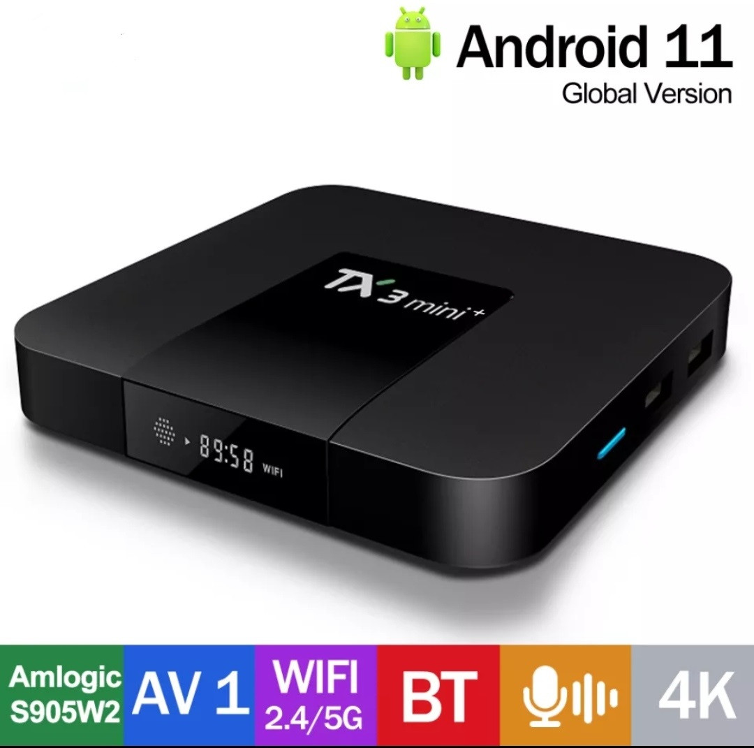 Смарт ТВ приставка TX3 mini Plus 4gb/32gb SmartTV Андроид 11 Android TV box