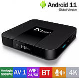 Смарт-ТВ-приставка TX3 mini Plus 4gb/32gb SmartTV Андроїд 11 Android TV box + пульт Air Mouse G20, фото 3