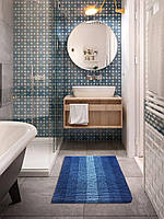 Килимок для ванної 60х90 см. Локшина Макарони Синій