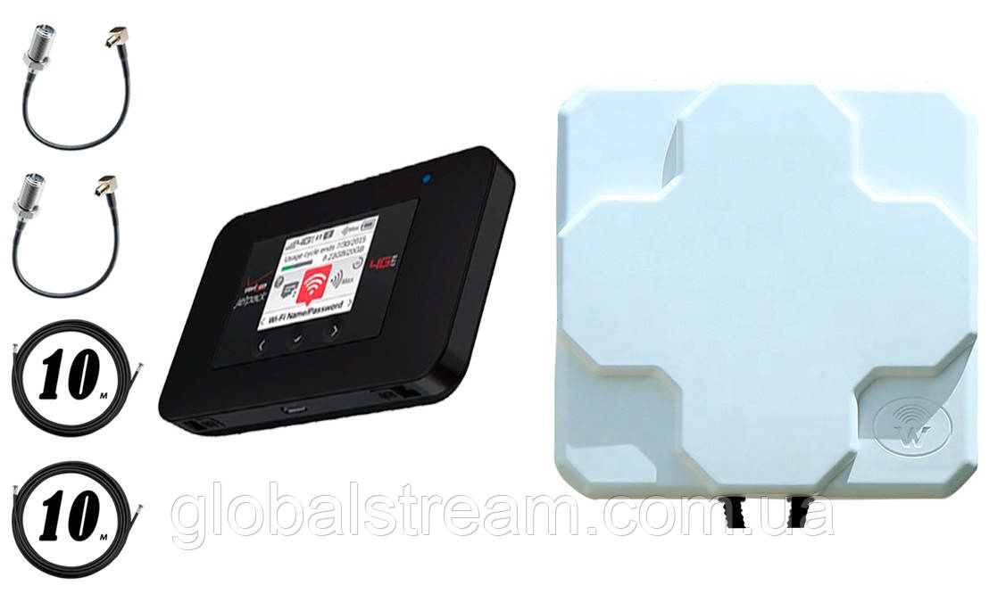 Повний комплект для 4G/LTE/3G Netgear AC791L + 4340 mAh і Антена планшетна MIMO 2×22dbi ( 44 дб) 698-2690МГц