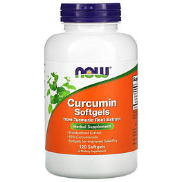 Curcumin Softgels from Turmeric Root Extract Now Foods 120 капсул