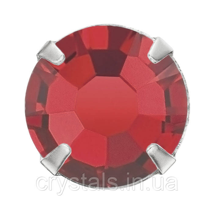 Стрази в цапах Preciosa (Чехія) ss10 Light Siam/срібло, фото 1