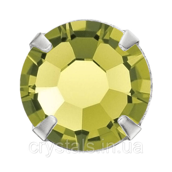 Стрази в ланцюгах Preciosa (Чехія) ss10 Olivine/срібло
