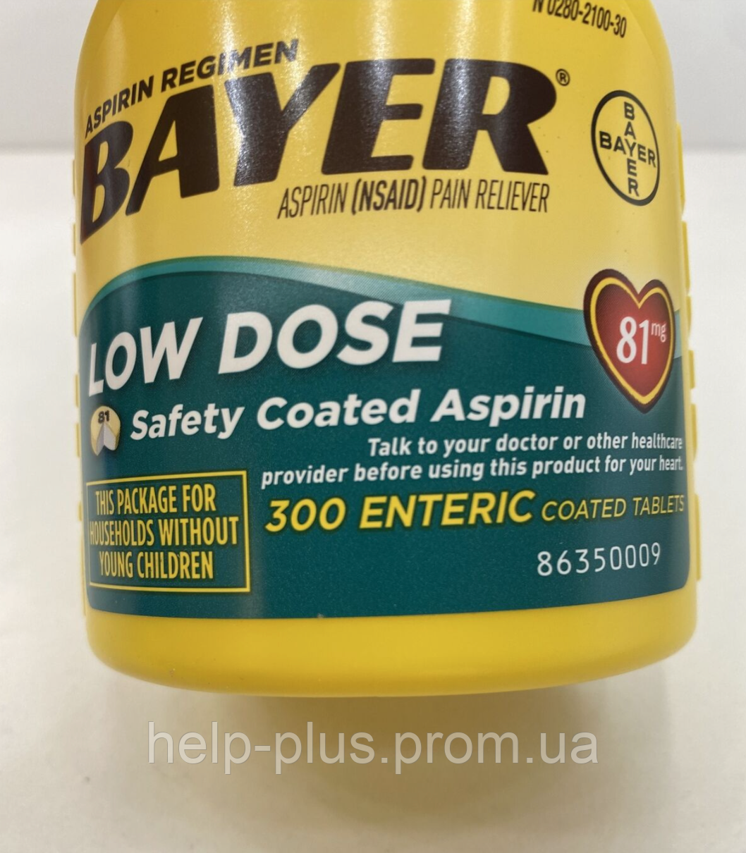 Bayer Aspirin 81 мг, Аспирин сердечный 300таб в упаковке, цена 995 грн ...