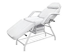 Косметологічна кушетка 3-х секційна модель 3557A, БІЛА