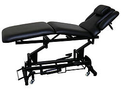 Масажний стіл модель 289-В ЧОРНИЙ з гідравлічним регулюванням висоти масажна кушетка