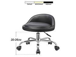 Стілець для лікаря, асісстента, майстри модель 348, ЧОРНИЙ