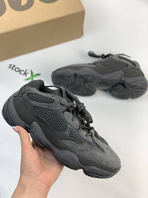 Кросівки Adidas Yeezy Boost Yeezy 500 Utility Black  ⁇  Чорні кросівки Адідас