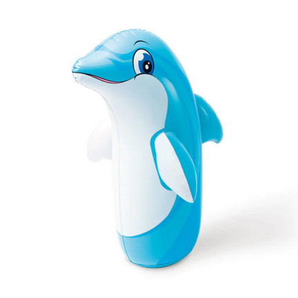 Надувний дельфін для боксу RESTEQ Надувна груша-неваляшка Дельфін для боксу. Надувна іграшка дельфін + насос у комплекті