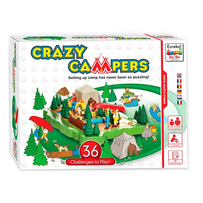Логічна гра-головоломка Божевільні Кемпери Eureka Ah!Ha Crazy Campers 473541, Time Toys