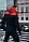 Зимова Куртка "Європейка" червоно-чорна, фото 8