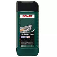 Цветной полироль с воском SONAX Polish & Wax Color NanoPro зеленый 250 мл (296741)