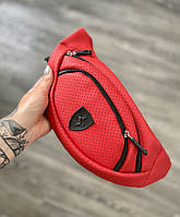 Бананка Мужская | Женская красная Ferrari сумка на пояс с логотипом яркая