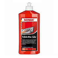 Цветной полироль с воском SONAX Polish & Wax Color NanoPro красный 250 мл (296441)