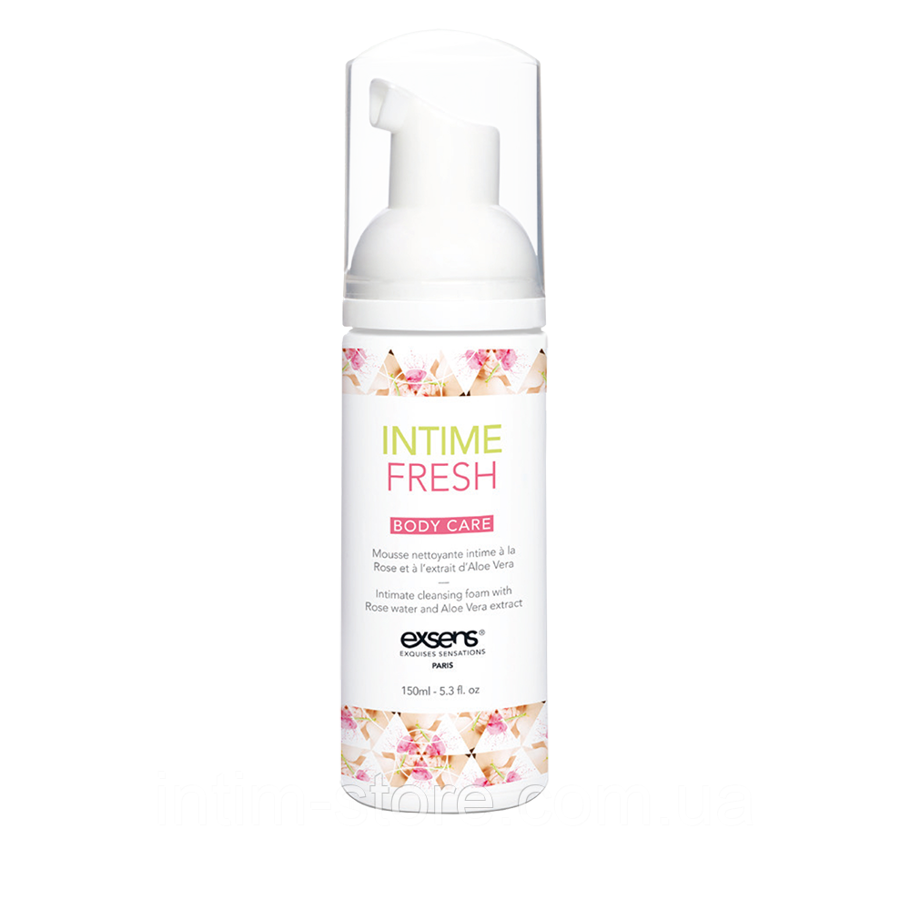Піна для інтимної гігієни EXSENS Intime Fresh 150 мл, екстракт троянди і алое вера, натуральна, фото 1
