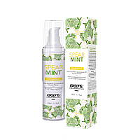 Масажна олія EXSENS Organic Spear Mint 50мл розігріває, без цукру, без парабенів, їстівна SO2380