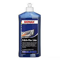 Цветной полироль с воском SONAX Polish & Wax Color NanoPro синий 250 мл (296241)