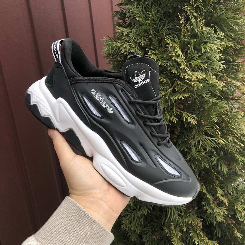 Жіночі кросівки Adidas Ozweego Adiprene текстиль стильні чорно-білі