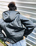Жіноча куртка з екошкіри, фото 6