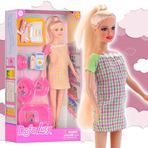 Купить Беременная Барби с пупсом в животике ,пупс вынимается много ...