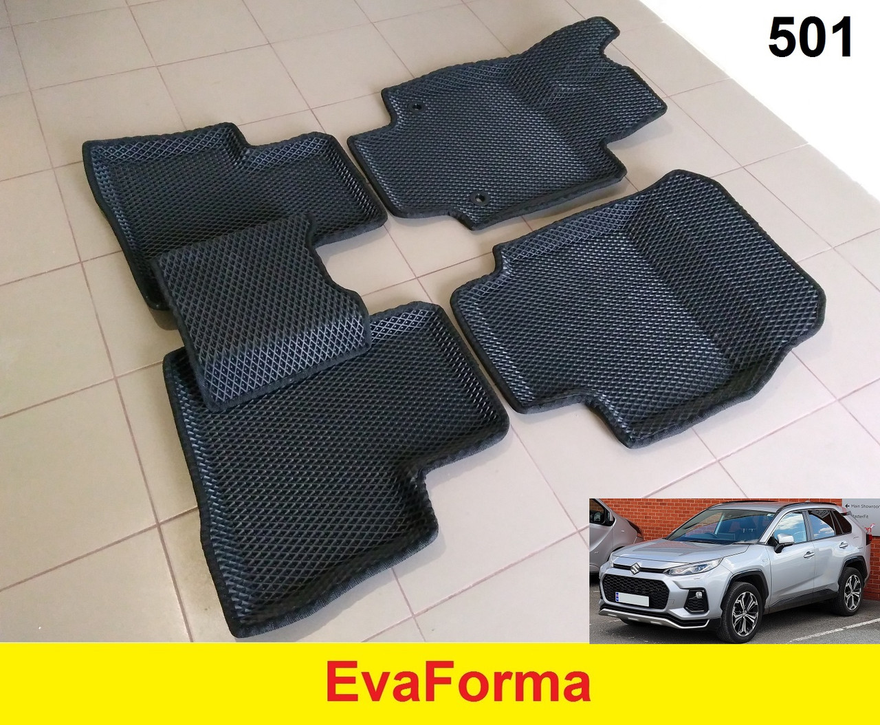 3D килимки EvaForma на Suzuki Across '20-, килимки ЕВА