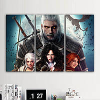 Картина модульная на холсте Ведьмак 2, The Witcher 120, 80, 3