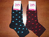 Жіночі шкарпетки "Добра Пара". Сердечки. р. 23-25 (36-40). Бавовна, фото 2