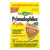 Пробиотики для детей Nature's Way "Primadophilus Kids" апельсиновый вкус, 3 млрд КОЕ (30 таблеток)