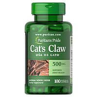 Натуральная добавка Puritan's Pride Cat's Claw 500 mg, 100 капсул