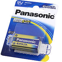 Батарейка Panasonic Алкалайн 6LR61 / 1bl крона Evolta (12)