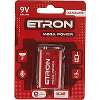 Батарейка Etron Mega Power Алкалайновые 6LR61 / 1bl 9 V крона (12)