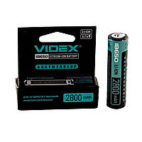 Аккумулятор VidexLi-ion 18650-R, 2800 mAh, защита / mbl / блистер 1 шт