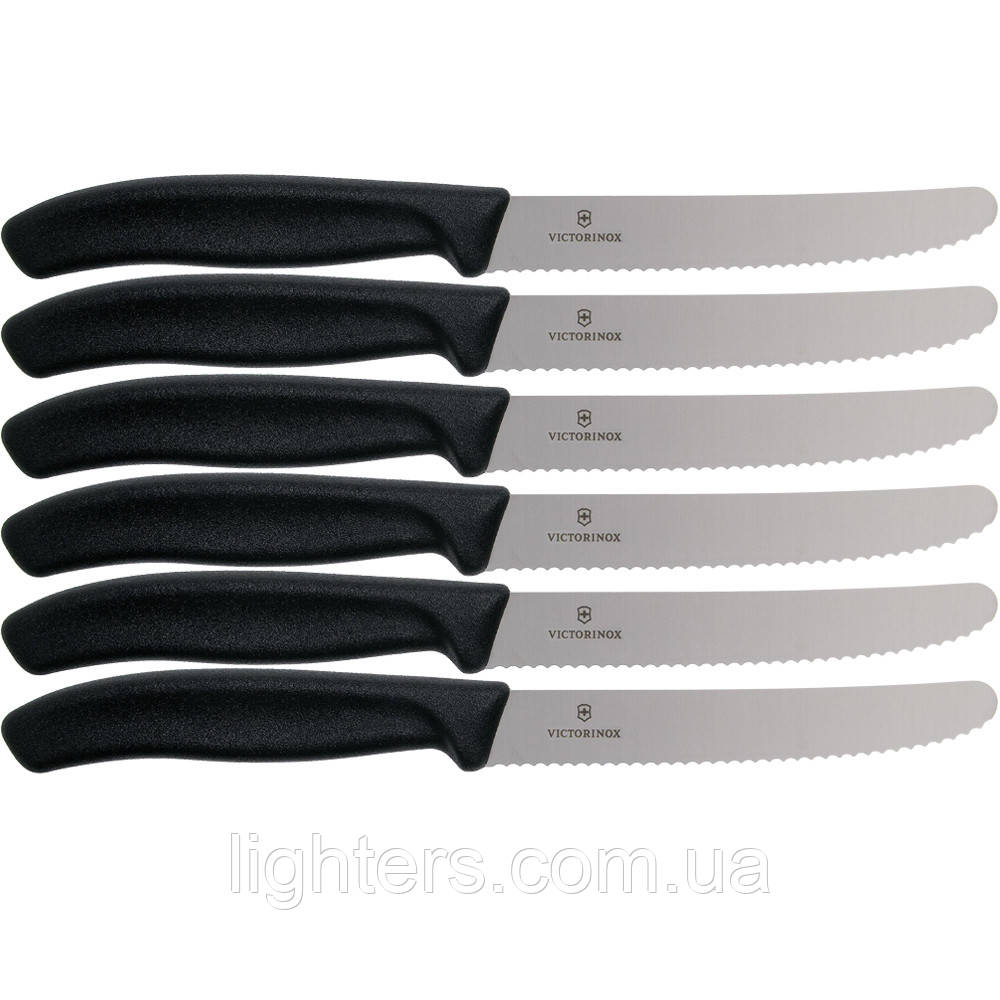 Victorinox SwissClassic 6.7833.6, Набір із 6 ножів для томатів, чорний