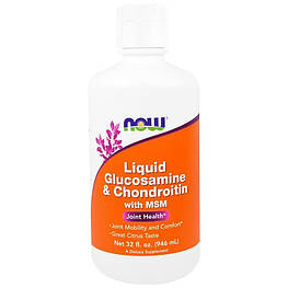 Liquid Glucosamine & Chondroitin with MSM Now Foods 946 мл