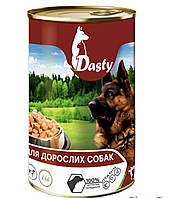 Повноцінний вологий корм для дорослих собак з яловичиною Dasty 1240 гр.