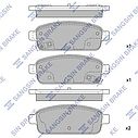 Задні гальмівні колодки Круз, Зафіра С, Aвео T300, Астра J, Вольт, Мокка, Орландо (13408579) Sangsin Hi-Q SP1363, фото 5
