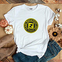 Женская футболка Fendi белая Фенди
