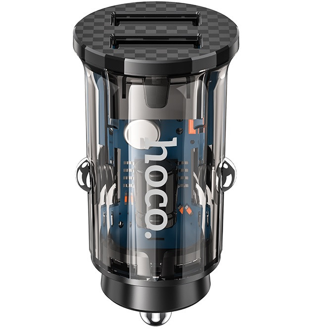 Адаптер автомобільний HOCO DZ3, 2USB, 2.4 A, чорний