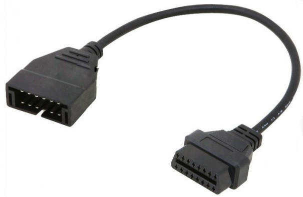 Перехідник OBD2 16pin на GM12 12pin для Daewoo, Lanos, Sens